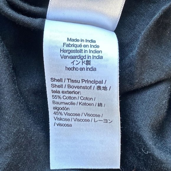 J CREW BLACK SMOCKED V-NECK LONG SLEEVES TIERED MAXI DRESS - 2 - Picture 10 of 11